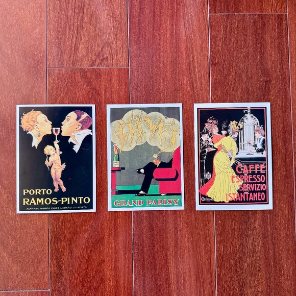 SET of 3 Vintage French Art Cards - 5"x7" - Picture 1 of 5